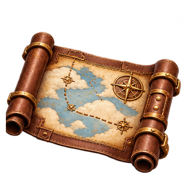 leather flight map without text