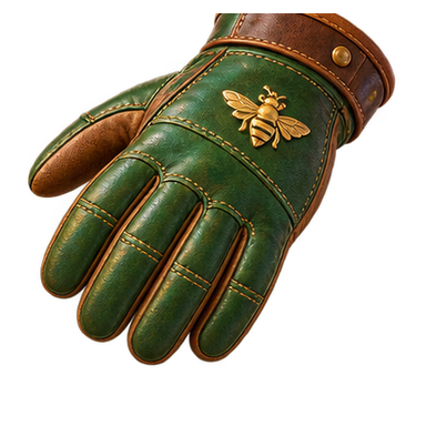 Green work glove