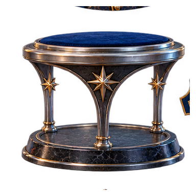 silver exhibit stand